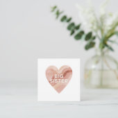 Big Sister Abstract Heart Enclosure Card Informatiekaartje (Staand voorkant)