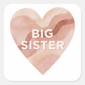 Big Sister Abstract Heart Sticker – Sibling Gift (Devant)
