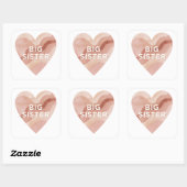 Big Sister Abstract Heart Sticker – Sibling Gift (Feuille)