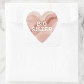 Big Sister Abstract Heart Sticker – Sibling Gift (Sac)