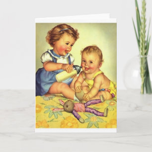  Big Sister Baby Sister Note Card Kaart