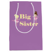 Big Sister Ballerina Sibling Medium Cadeauzakje (Voorkant)
