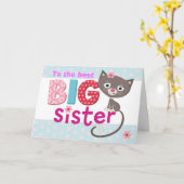 BIG Sister cat Kaart (Gele Bloem)