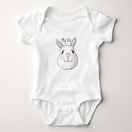 Big Sister Cute Bunny Rabbit Romper (Voorkant)