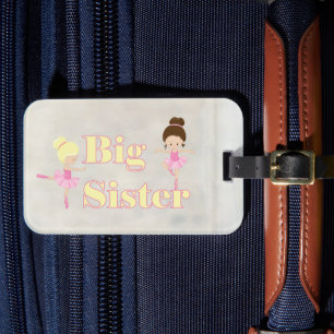 Big Sister Dancing Ballerina Bagagelabel