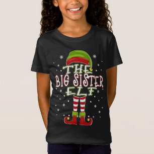 Big Sister Elf Family Matching 2021 Kerstmis  T-shirt