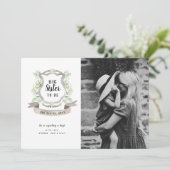 Big Sister Floral Zwangerschap Foto Aankondiging (Staand voorkant)