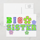 Big Sister Flowers Briefkaart (Voorkant / Achterkant)