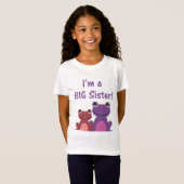 Big Sister Frog Sibling T (Paars/Roze) T-shirt (Voorkant volledig)