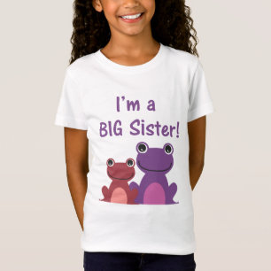 Big Sister Frog Sibling T (Paars/Roze) T-shirt