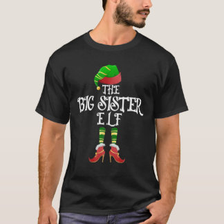 Big Sister Funny Family die kerstpyjama aanpast T-shirt