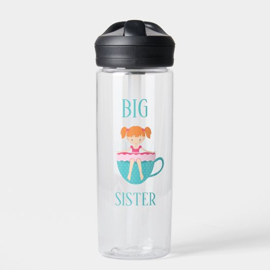 Big Sister Gepersonaliseerde Teacup Aangepaste Tek Waterfles (Voorkant)