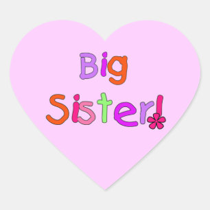 Big Sister Gifts Hart Sticker