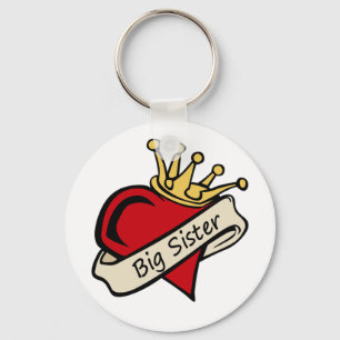 Big Sister Heart Tattoo Sleutelhanger