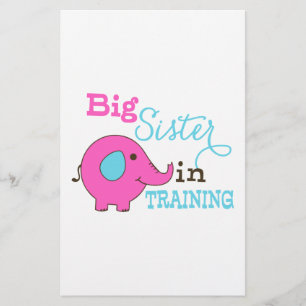 Big Sister in Training Elephant Briefpapier