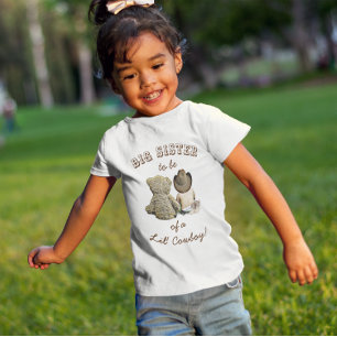 Big Sister is van een Lil' Cowboy & Teddy Bear T-shirt