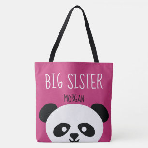 Big Sister Kawaii Panda Beer Face Animal Sibling Draagtas