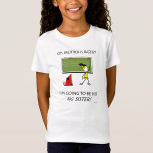 Big Sister/Little Brother Black Hair Versie T-shirt