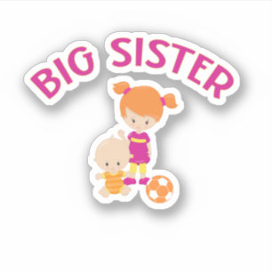 Big Sister met Baby Brother Custom-Cut Sticker