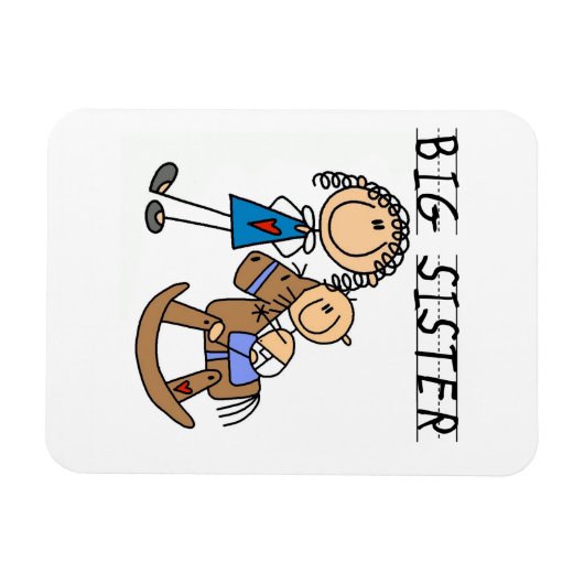 Big Sister met Baby Brother Gifts Magneet (Horizontaal)