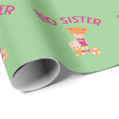 Big Sister met Baby Brother Pattern Gift Cadeaupapier (Rol Hoek)
