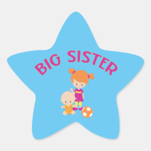 Big Sister met Baby Brother Star Ster Sticker
