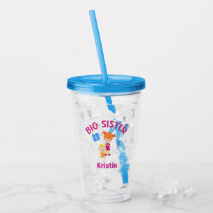 Big Sister met Baby Zuster Aangepast Acryl Drinkbeker