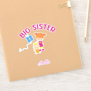 Big Sister met Baby Zuster Persoonlijke Sticker