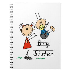 Big Sister met kleine broertjes cadeaus Notitieboek