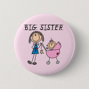 Big Sister met Little Sis Tshirts Ronde Button 5,7 Cm