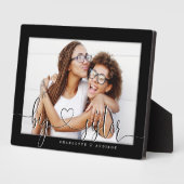 Big Sister Modern Minimal Black Matboard Foto Fotoplaat (Zijkant)