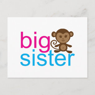 Big Sister Monkey Briefkaart