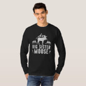 Big Sister Moose Matching Family Camping Hiking T-shirt (Voorkant volledig)