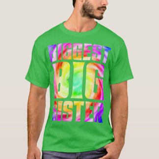 Big Sister Nogmaals Funny Tie Dye Grootste grote z T-shirt