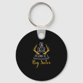 Big Sister Oh Deer Baby Announcement Cute Keychain (Voorkant)