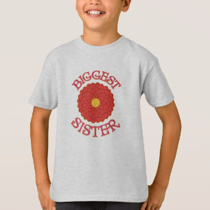 Big Sister Oranje en Yellow Dahlia Bloed T-shirt