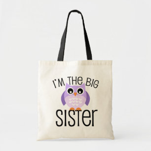 Big Sister Paarse Owl Tote Bag