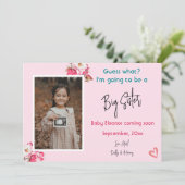 Big Sister Photo zwangerschap aankondiging (Staand voorkant)