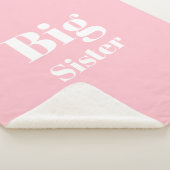 Big Sister Pink, wit meisje Sherpa Deken (3/4)
