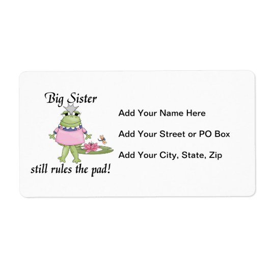 Big Sister regelt de kaartjes Etiket (Voorkant)