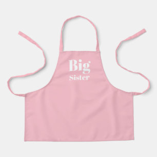 Big Sister roze wit moderne typografie schattig Schort