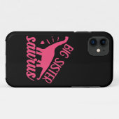 Big Sister Saurus in roze Case-Mate iPhone Case (Achterkant (horizontaal))
