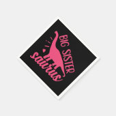 Big Sister Saurus in roze Servet (Hoek)