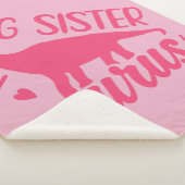 Big Sister Saurus in roze Sherpa Deken (3/4)