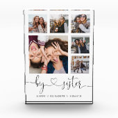 Big Sister Script | Gift for Sisters Photo Collage Fotoblokken (Voorkant)