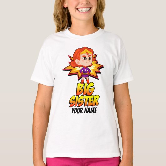 Big Sister Superheld T-shirt (Voorkant)