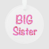 Big Sister Typografie Ornament (achterkant)