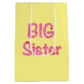 Big Sister Typography Mosaic Text Medium Cadeauzakje (Achterkant)