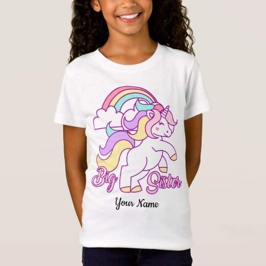 Big Sister Unicorn T-shirt (Voorkant)
