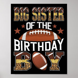 Big Sister van de Verjaardag Jongen Football Balle Poster